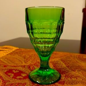Vintage Uranium Depression Glass Tumbler